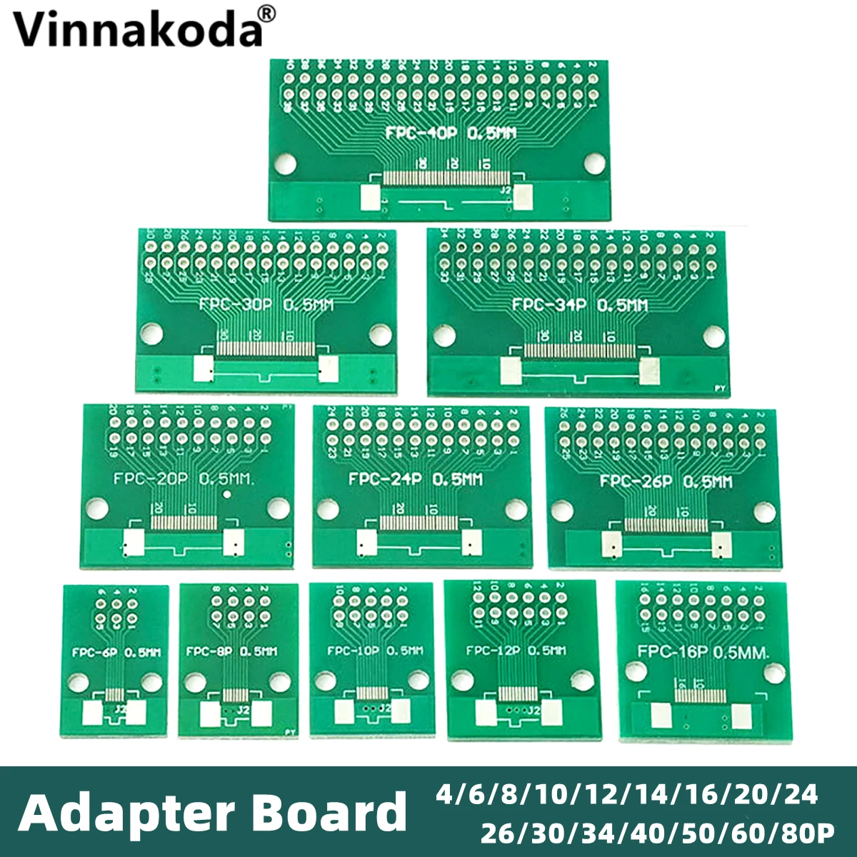 10Pcs FPC-6 8 10 12 15 16 20 24 30 34 40P 어댑터 플레이트 2.54mm 스트레이트 플러그 용접 1.0mm 케이블 PCB 어댑터 2.54mm 피치