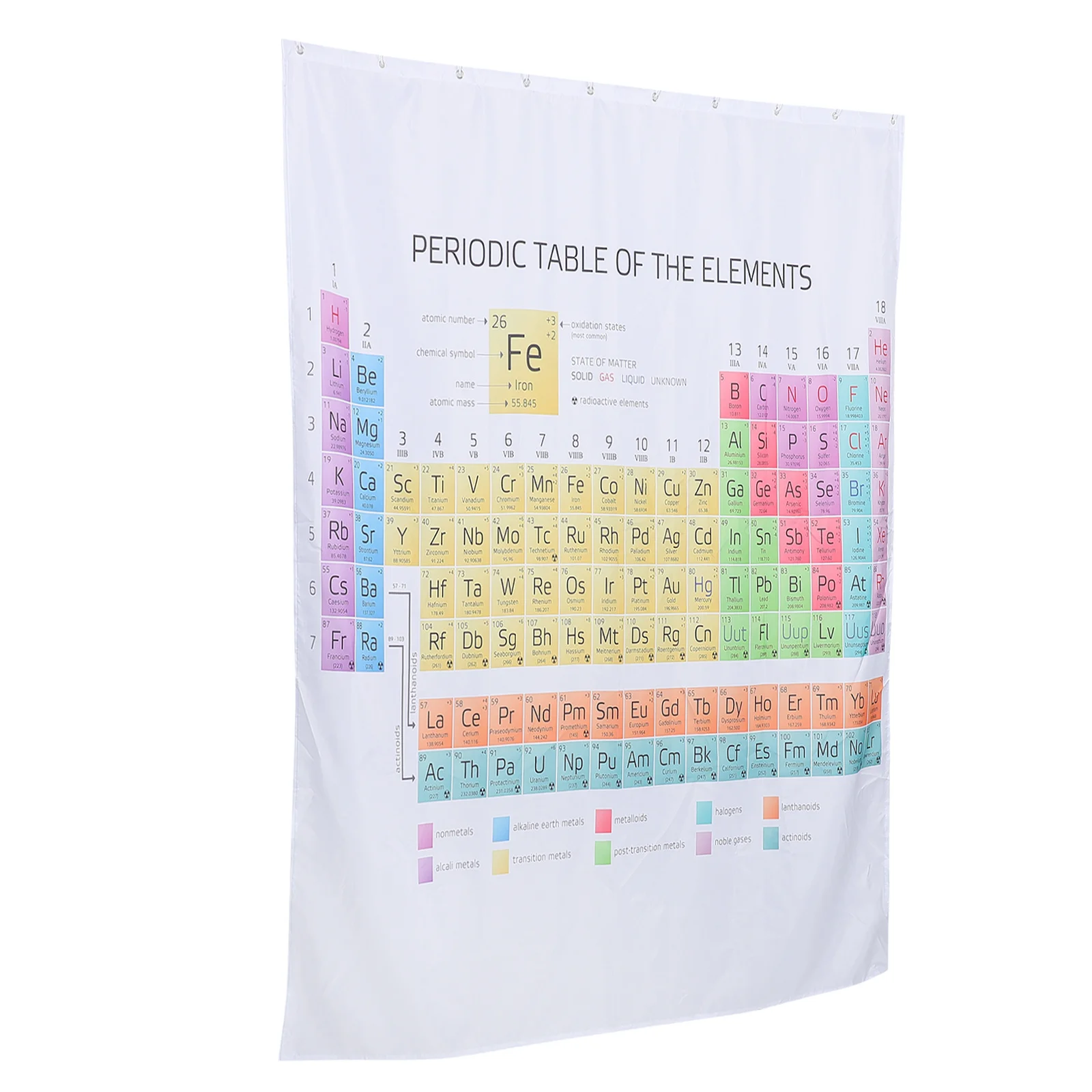 

Periodic Table Shower Curtain 150x180cm Waterproof Polyester Chemistry Backdrop Bathroom Supply St