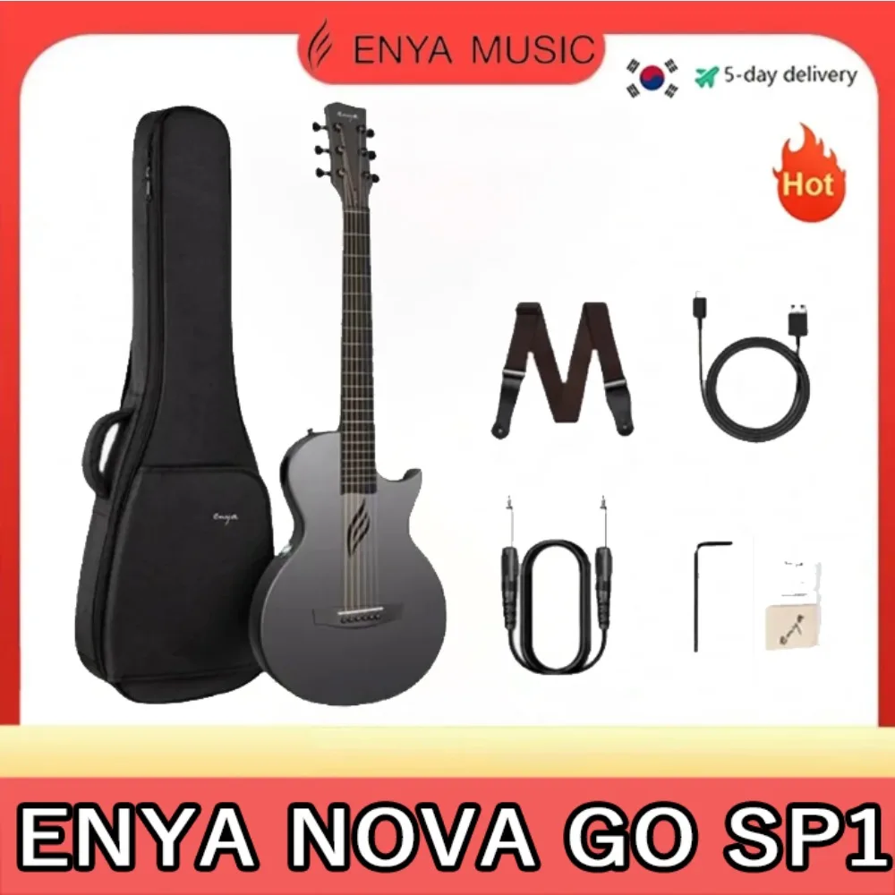 

Enya NOVA GO SP1 Electric Guitar 35 Inch Smart Carbon Fiber Acousticwith Pickup, Case, Strap, Cable Travel Guitarra Violin