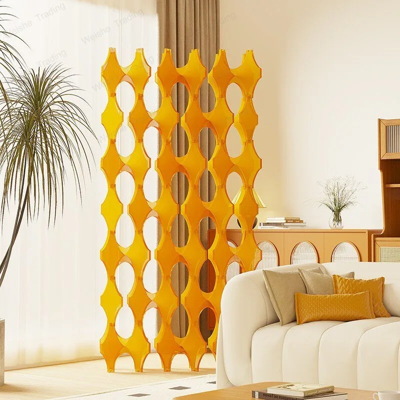 French medieval acrylic screen living room entrance entrance sofa blocking decorative hotel art partition