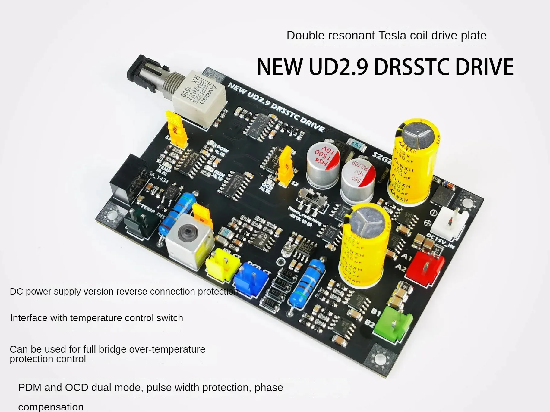 DRSSTC UD2.9 Phase Shift PDM Mode Dual Totem Driver Board Tesla Coil Artificial Lightning Accessories