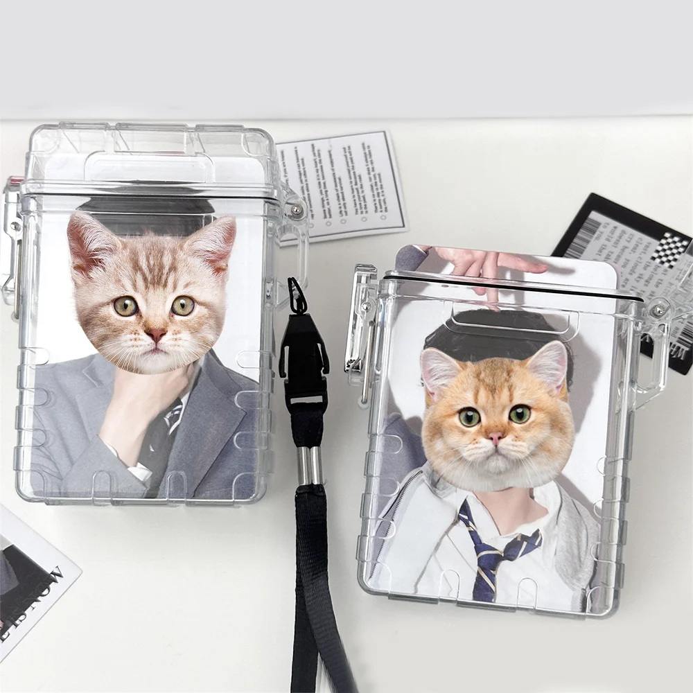 Transparent Storage Box For Idol Card Korean Pop Photocards Collection Organizer Case Photo Protector Holder School Stationery