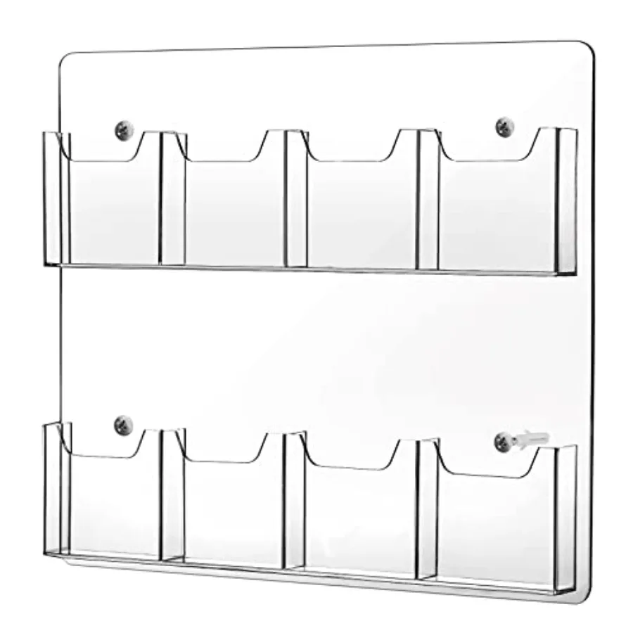 

Acrylic Brochure Pamphlet Holder Brochure Display Stand Business Tri Fold Multi Slot Holder Rack Wall Mount Clear Pocket Space
