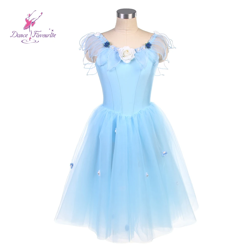 Dança favorita ballet tutus 24025 novos trajes de balé azul pálido grupo romântico ballet tutus palco desempenho tutu