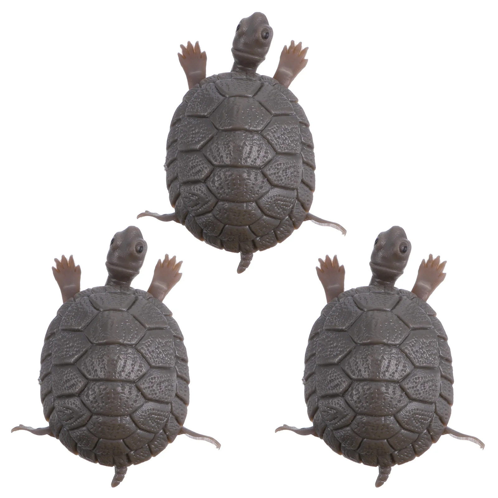 

3 Pcs Aquarium Landscaping Fish Tank Figures Realistic Turtle Figurines Ornament Fake Artificial