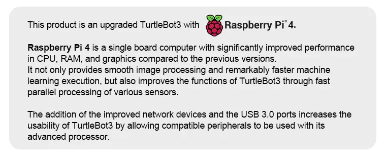 Turtlebot3เบอร์เกอร์วาฟเฟิล Pi เปิด ROS หุ่นยนต์แพลตฟอร์มโทรศัพท์มือถือ TURTLEBOT3วาฟเฟิล Pi RPi4 2GB/TURTLEBOT3วาฟเฟิล Pi RPi4 4GB