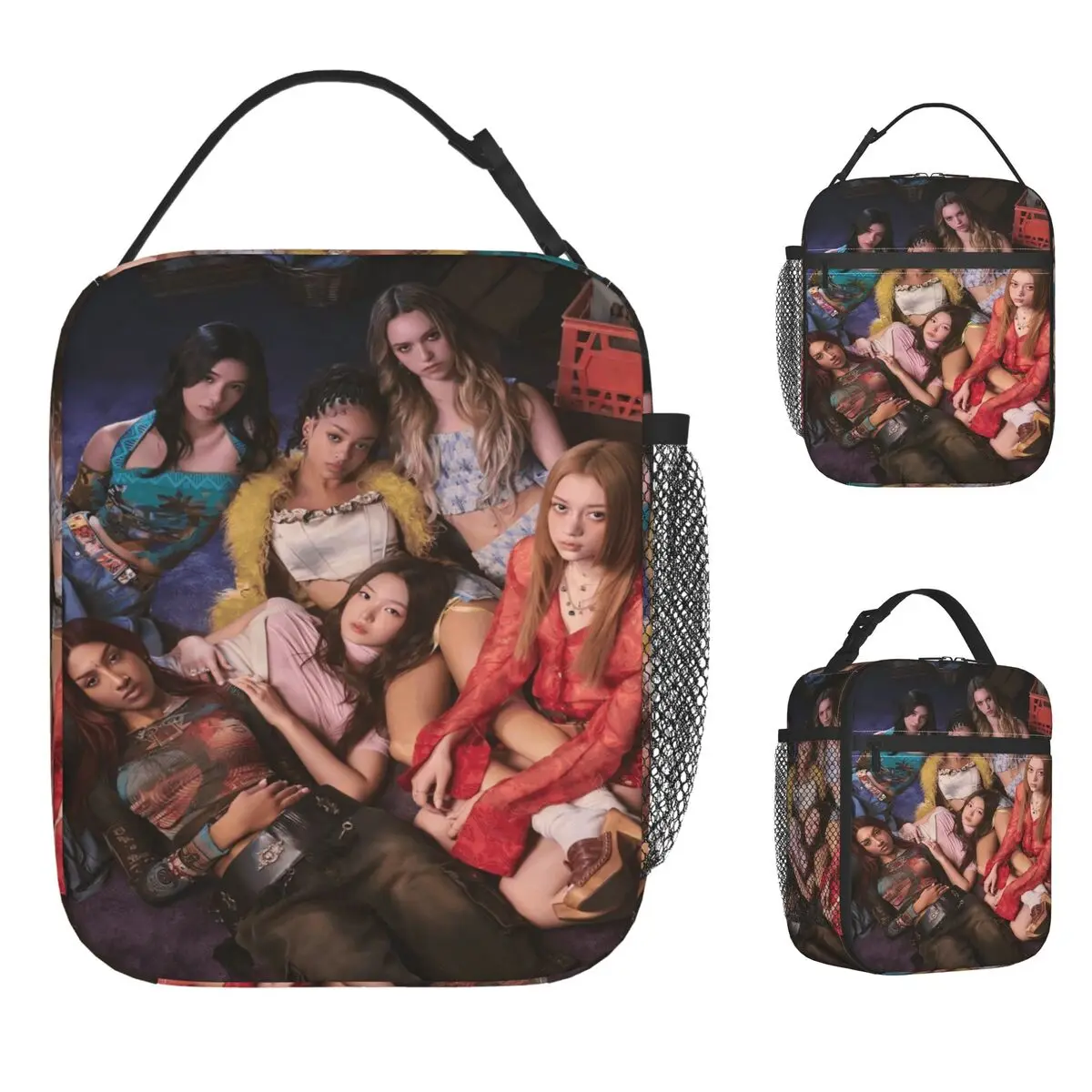 Famous Popular Kpop Band Katseye (Lunch Bag Portable Lunch Box Adult Travel Cooler Bag Funny Waterproof Thermal Lunch Bags