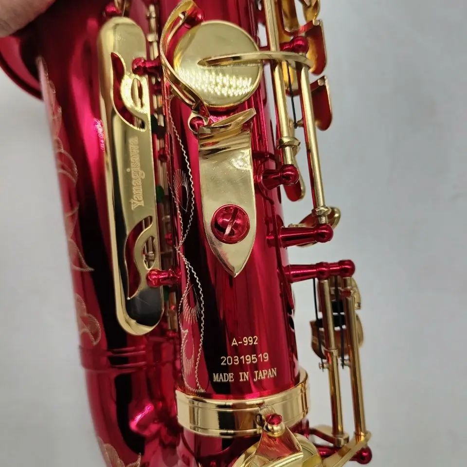 Liuze A-992 Midrange Saxophone Chinese Red Handmade Carving Original Authentic Product Reduced E-Tone Professional Saxophone