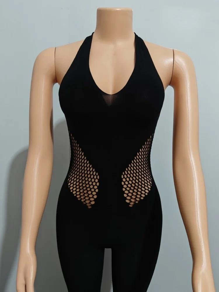Wmstar-mono para mujer, venta al por mayor, trajes de Club sexys, ropa interior Sexy de tul con cuello Halter y espalda descubierta, traje de baño para club nocturno, trajes de una pieza