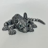 Creative 3D Printed Cat Animals Toy Realistic Hairless Figurine Articulated Cat Fidget Toy For Cat Lovers Collector Ornaments