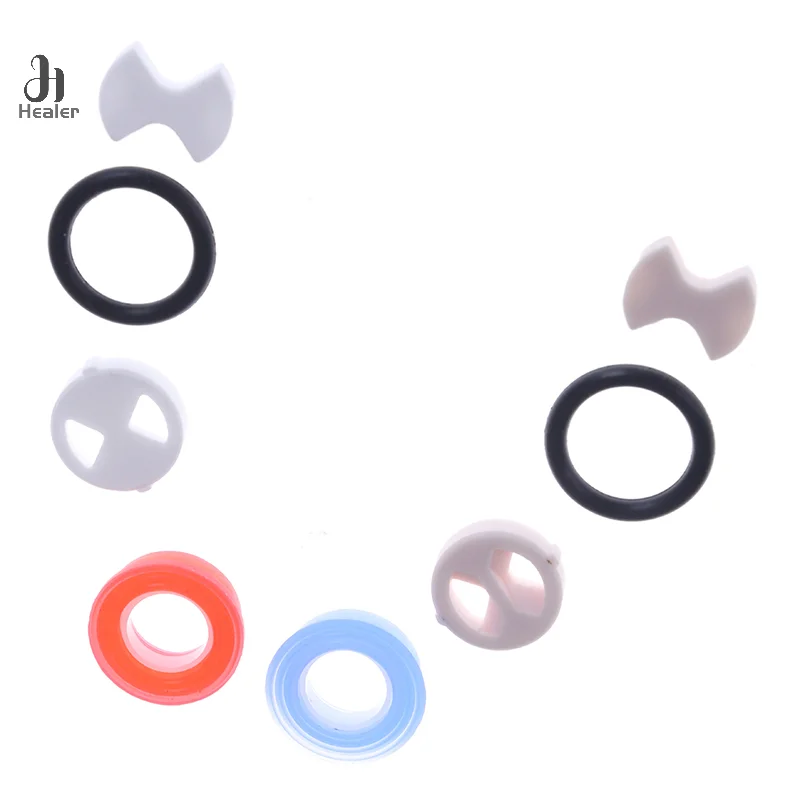 8Pcs/set Ceramic Disc Silicon Washer Insert Turn Replacement 1/2" For Valve Tap