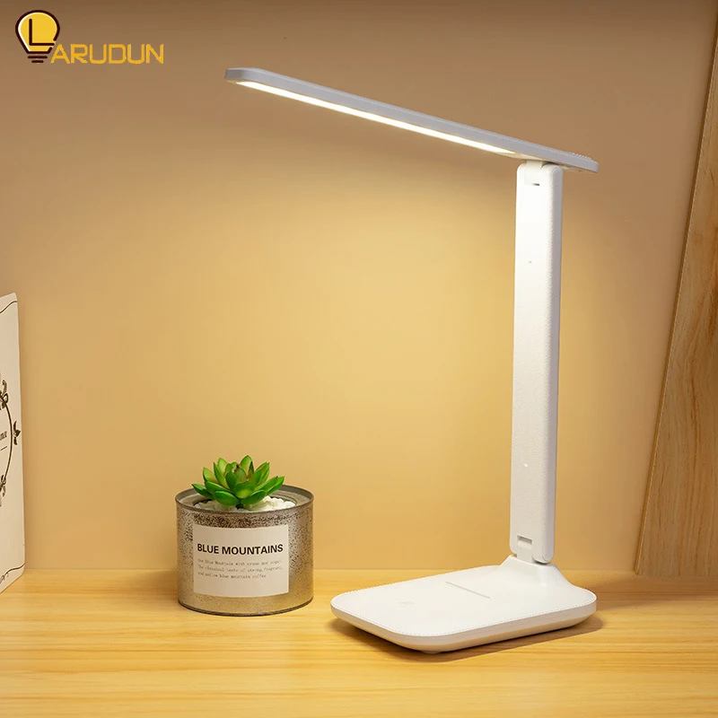 

6000mAh LED Table Lamp USB Chargeable 3 Color Stepless Dimmable Desk Lamp Touch Foldable Eye Protection Reading Night Light 2022