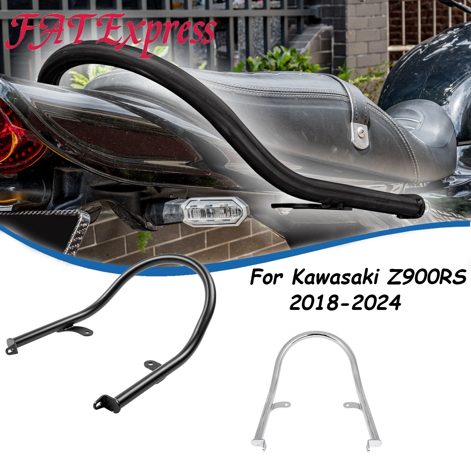 

Z900RS Passenger Rear Grab Bar Luggage Rack for Kawasaki Z900 RS 2018-2024 2023 2022 2021 2020 2019 Motorcycle Accessories