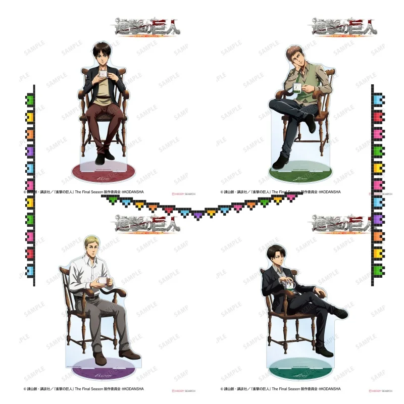Figuras Acrílicas de 15 cm de Ataque a los Titanes, Jean Kirstein, Erwin Smith, Eren Yeager, Levi Ackerman, Figura de Personaje con Estilo Temático, Regalo