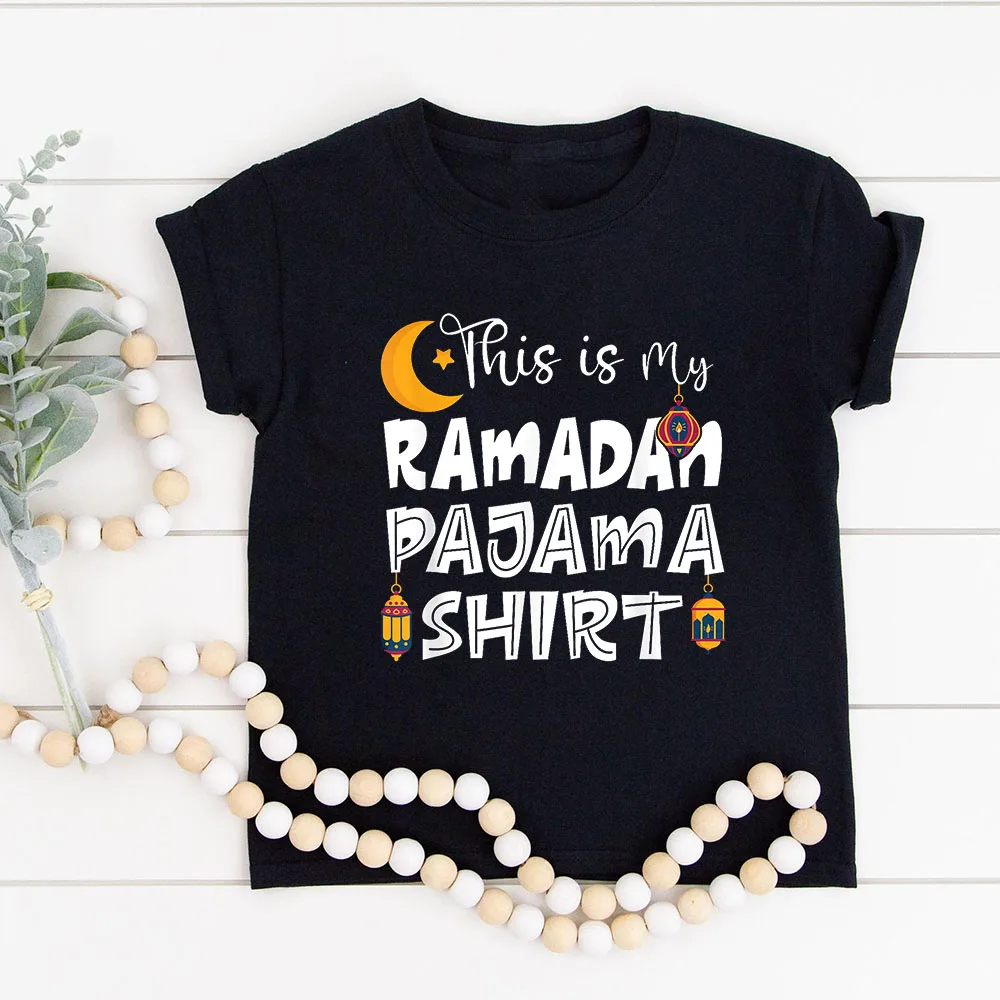 This Is My Ramadan Pajamas Shirt Kids Tee Ramadan Kareem Happy Ramadan Muslims Holy Month Fasting Boys Girls T-Shirt