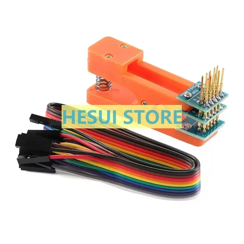 2.54mm spacing single/double row 4/5/6 pin test clamp program burning clamp PCB programmer