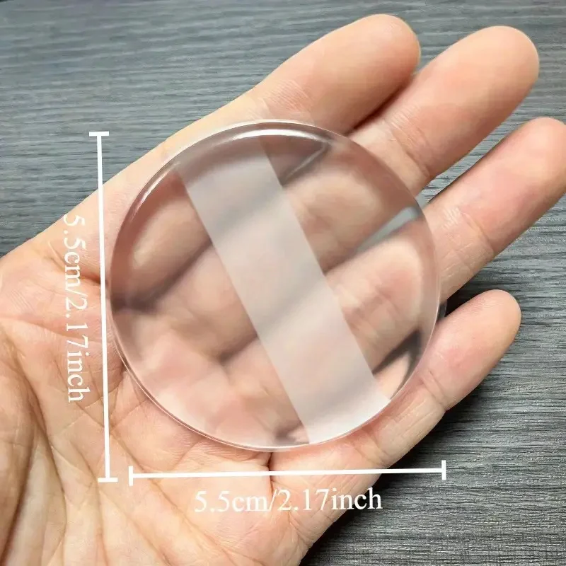 3/5/8 Uds. Puffs de polvo de silicona redondos transparentes, esponja de base en polvo con cojín de aire, esponja de licuadora cosmética no absorbente transparente