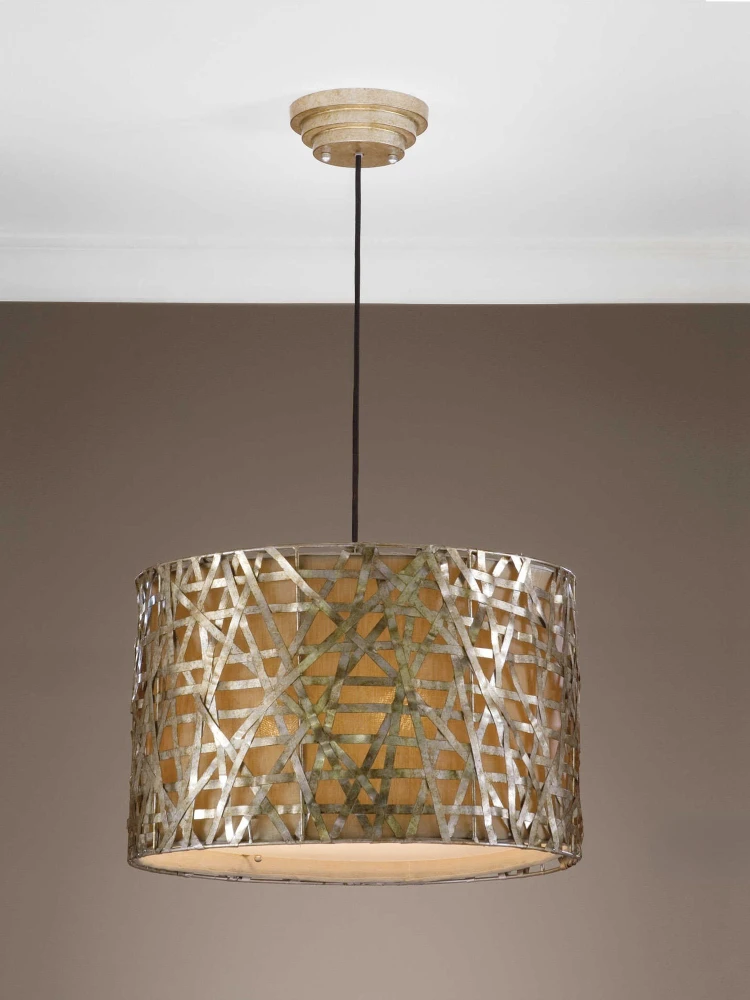 Lower City Park in New York imports For uttermost Andean woven metallic champagne gloss modern decorative chandeliers