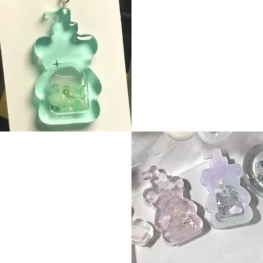 Silicone Resin Mold Sanitizer Bottle Epoxy Casting Mold for Jewelry Making,Craft DIY,Pendant,Keychain Ornament