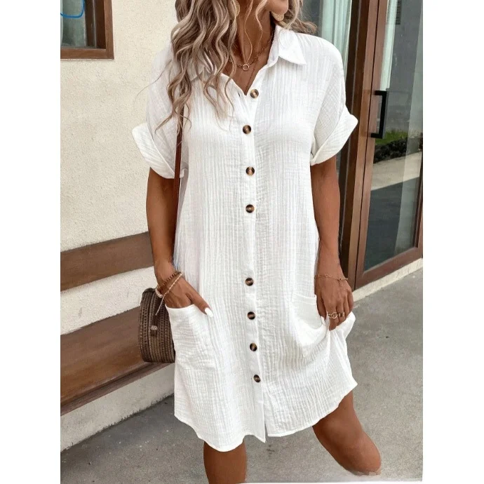 

Loose Cotton Linen irt Women's Casual Long ort Sve Button up Pure Color Women's Loose Fit irt Comfortable Breathable