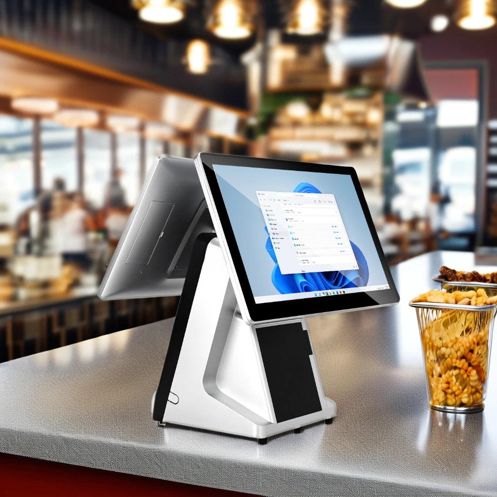 

Windows Pos Machine Touch Screen Cash Register Dual Screen All In One Pos Systems For Cashier Computer