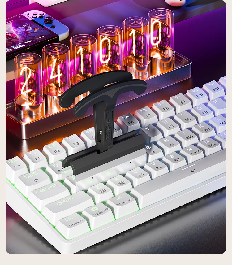 

KEMOVE P11 4-Keycap Puller - Custom Gaming Mechanical Keyboard Cleaning and Removal Tool, Made with PC stain white/black