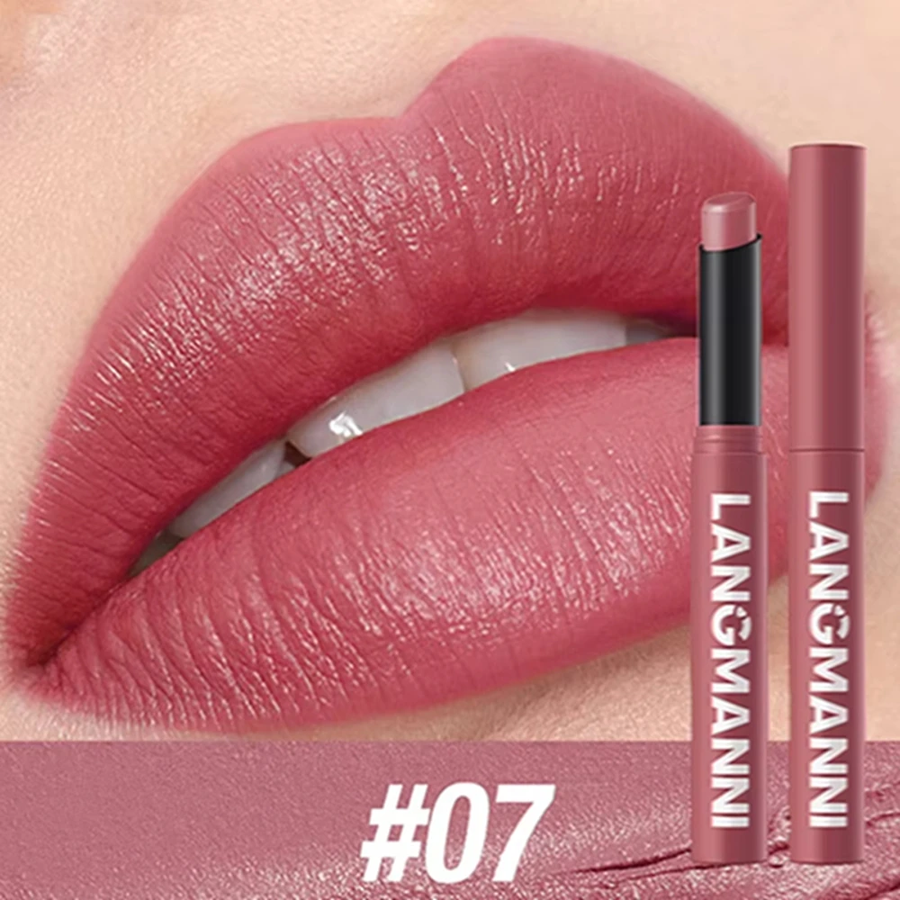 12 cores fosco batom lápis à prova dwaterproof água de longa duração copo antiaderente mancha labial matiz cosméticos nude batom caneta maquiagem maquillage