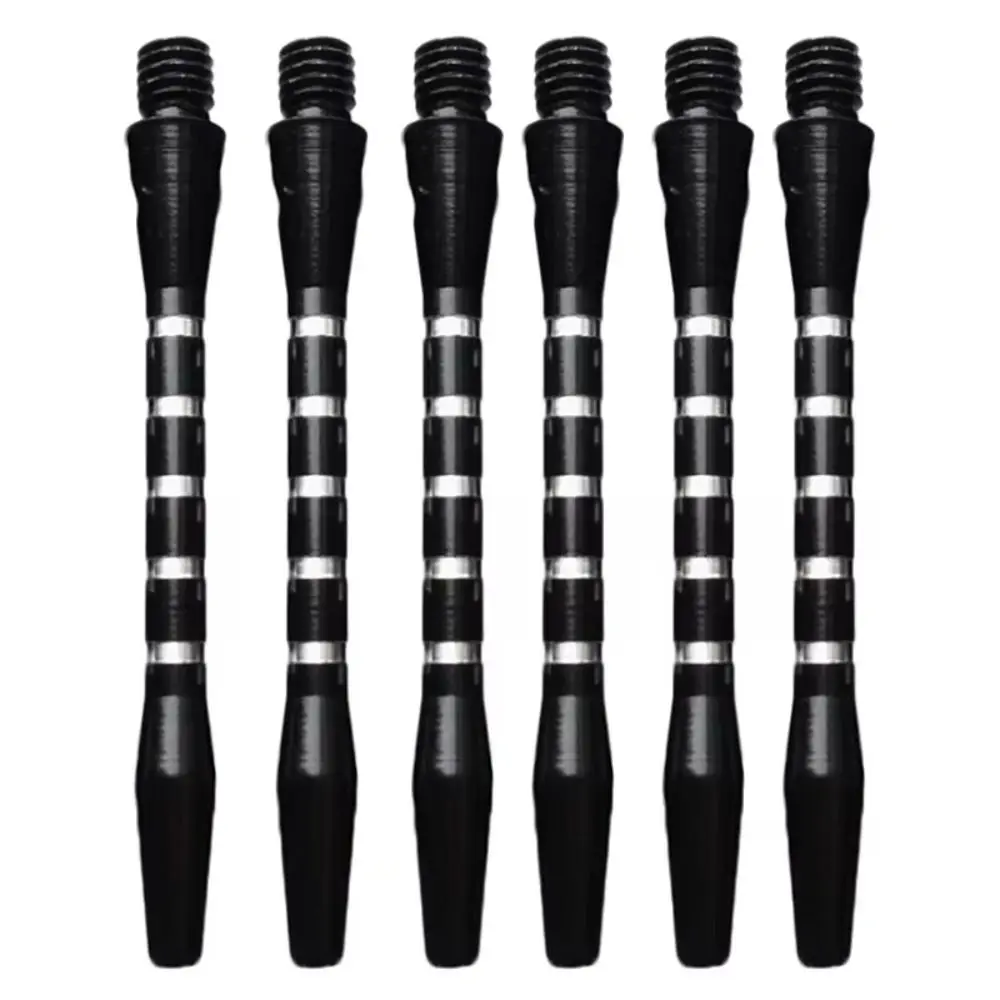 6pcs/Set Medium Size Aluminum Darts Shafts 4.5mm Diameter Mixed Color Throwing Accessories Thread Design Metal Rod Darts Game