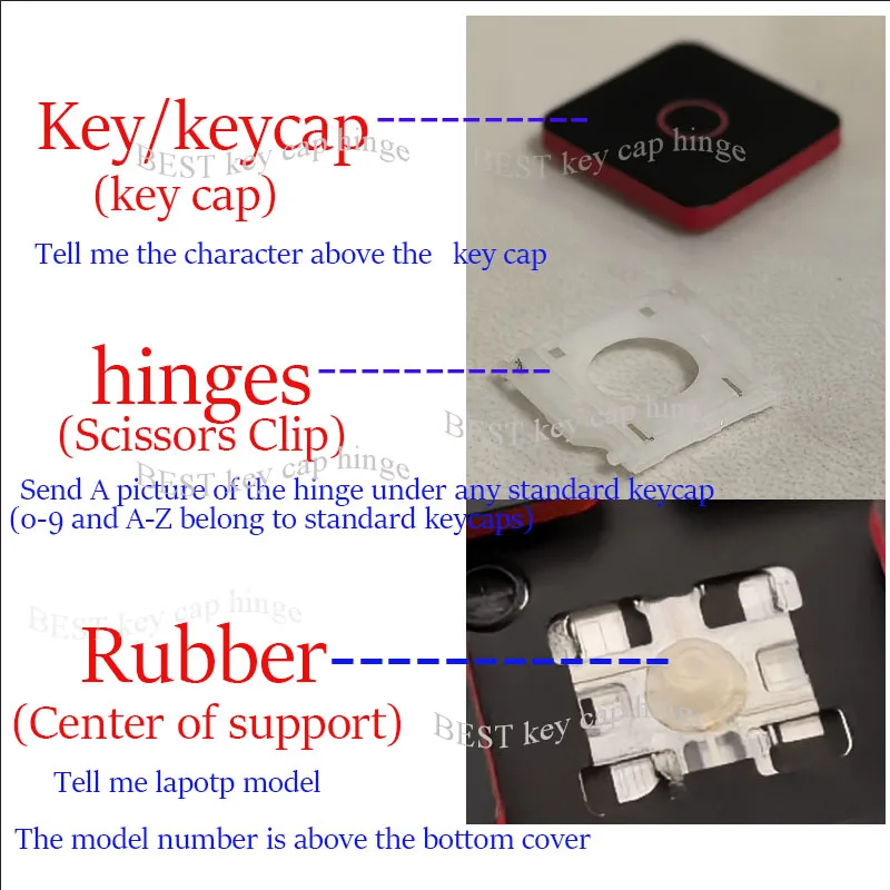 Single Key cap hinges For Lenovo IdeaPad Slim 3 15ABR8 15IAH8 15IRH8 16IAH8 16IRU8 15IAN8 15IRU8 15AMN8 Keyboard Keys view 2