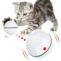 Smart Cat interactive Toy LED Self Rotating Ball Rolling Automatic USB Ball For Cat Kitten Pet Toy