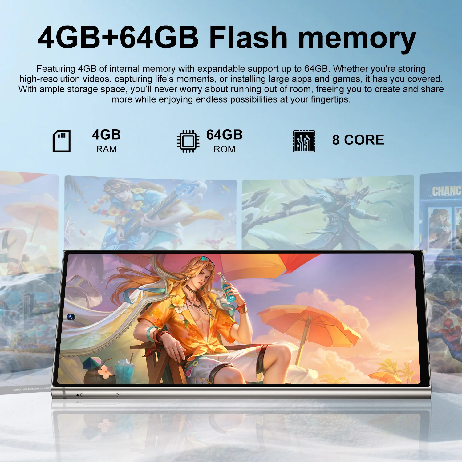 IVMI Global Vision Note30 Ultra Android Smartphone 4GB RAM 64GB ROM 5+16MP Face ID 4G Network Google Play Store Mobile Phones