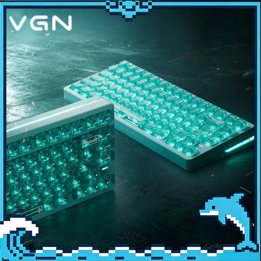 VGN Neon 75Air Magnetic Axis Keyboard 8000hz Wired/3mode Wireless Gasket Structure 0.005mmRT RGB 8000mAh Large Battery Keyboard