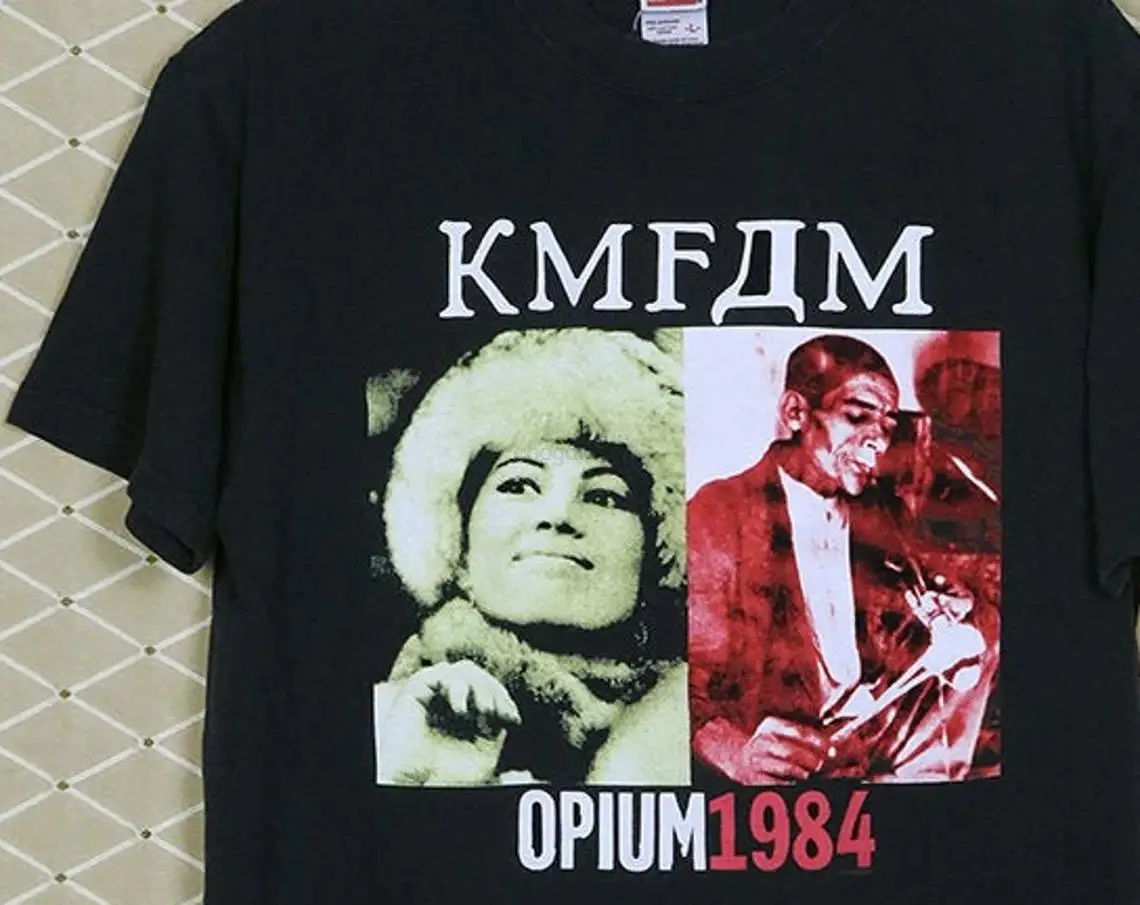 KMFDM shirt vintage rare Opium T-shirt Ministry NIN NINe Inch Nails Skinny Puppy Front 242 Prong Pigface Nitzer Ebb Front Line A