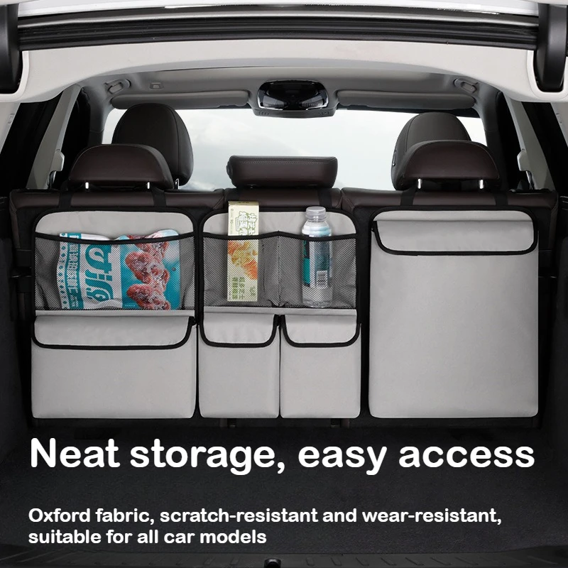 Car-mounted storage hanging bag, multi-functional trunk combination storage bag for the back of the rear seats in the car