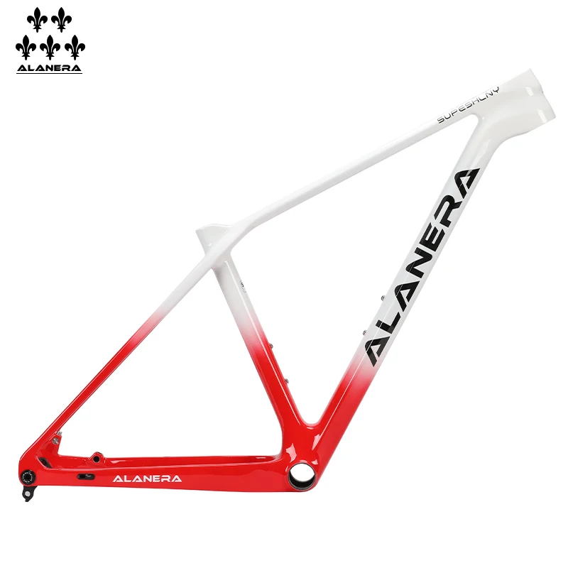 

White and red ALANERA frame Storm Shadow -UltraT800 carbon fiber mountain bike 29-inch frame UDH tail hook