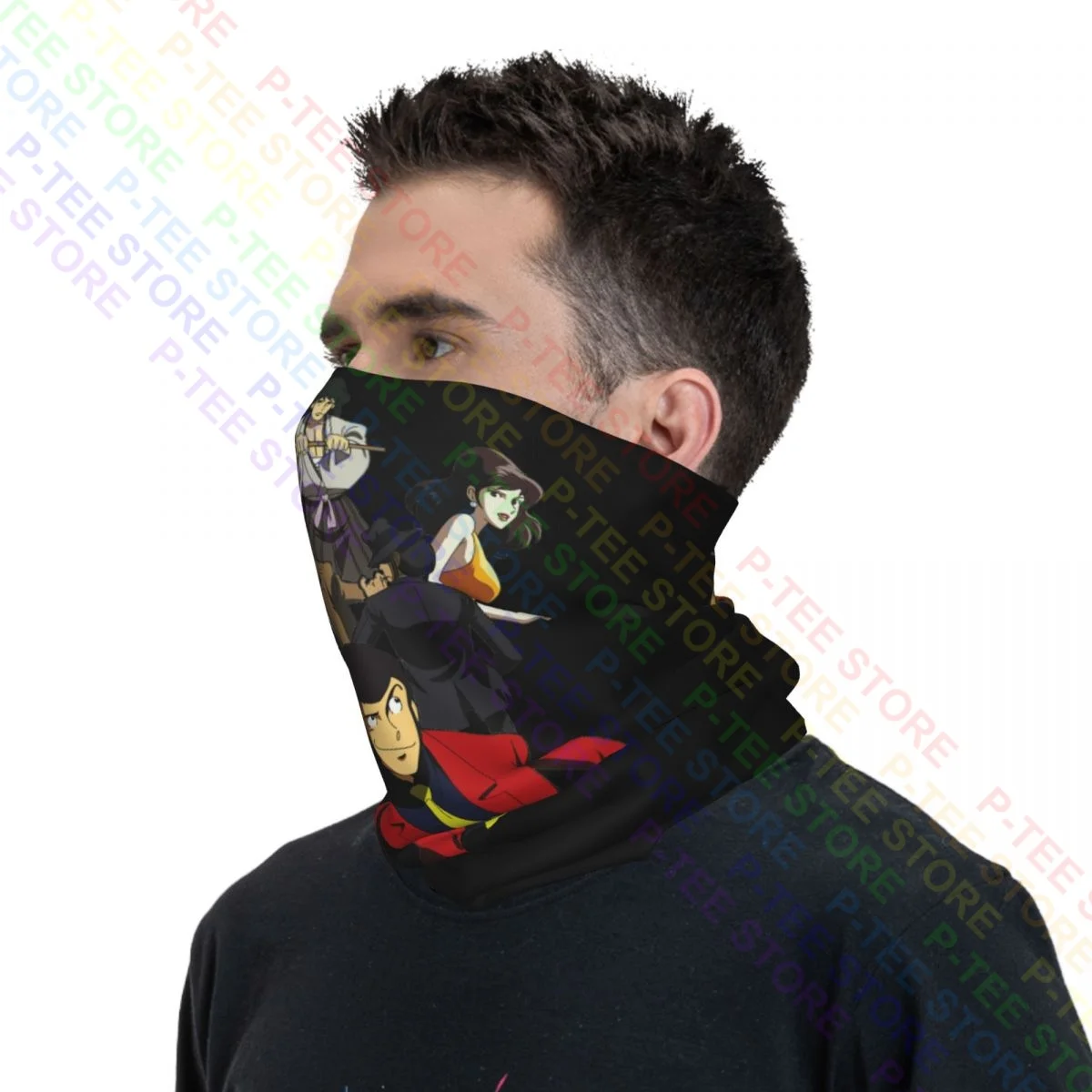 Lupin Iii Lupin The Third Cartone Anni 80 Mito Neck Gaiter Bandana Scarf Face Mask Ski Ourdoor Gaiter Tube