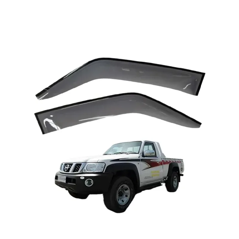 2‑Doors Window Visor Rain Deflector Sun Shade For Patrol Y61 Pickup 1997‑2024 Car Exterior Accessories