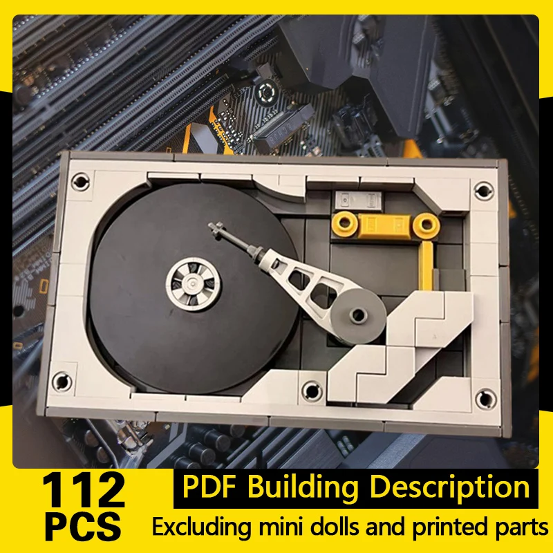 Creative Series Model MOC Building Bricks Computer Hard Drive Modular Technology Gifts Holiday Assemble Toys Suit Display