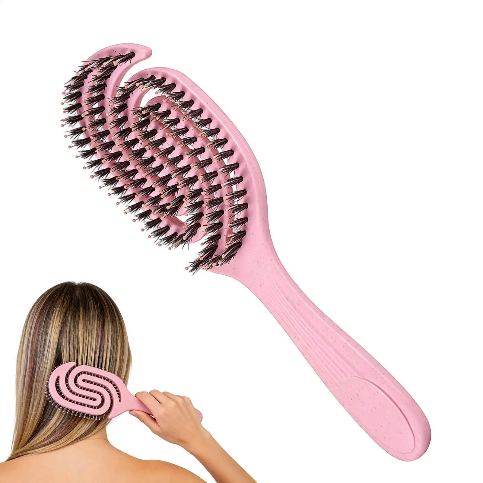 

Массажная расческа для кожи головы, распутывающая волосы, для влажных и вьющихся волос, для придания объема, салонная, большая, для укладки