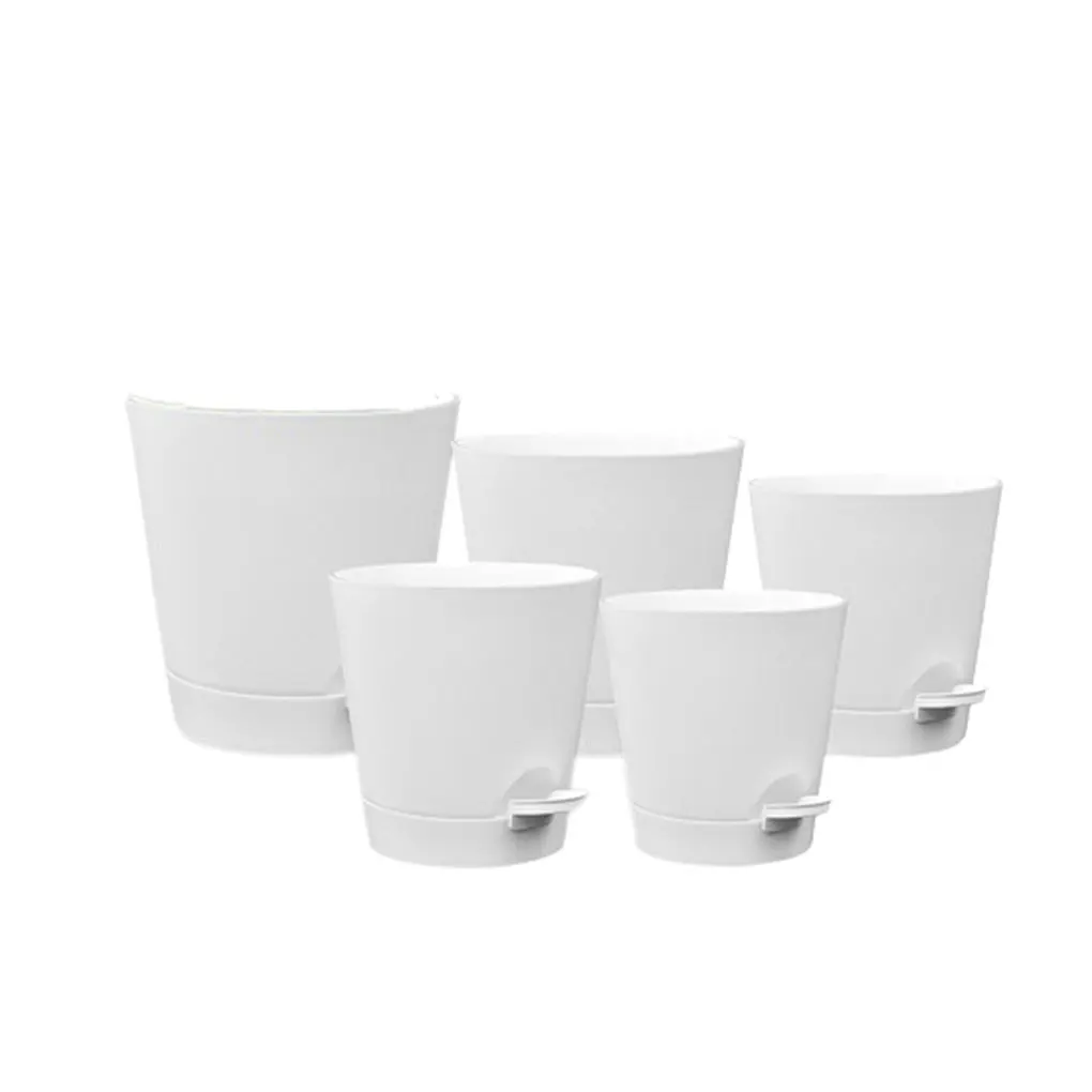 

Decorative Modern Flower Planter Pots - Self Watering And Durable Set Of 6 Self Watering Plant Pots