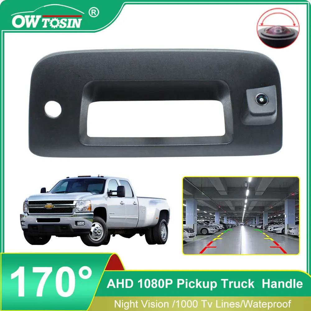For Chevrolet Silverado GMC Sierra 1500 2500 2007-2013 Pickup Truck Handle Vehicle Camera AHD 1080P Fisheye Reverse Car Camera