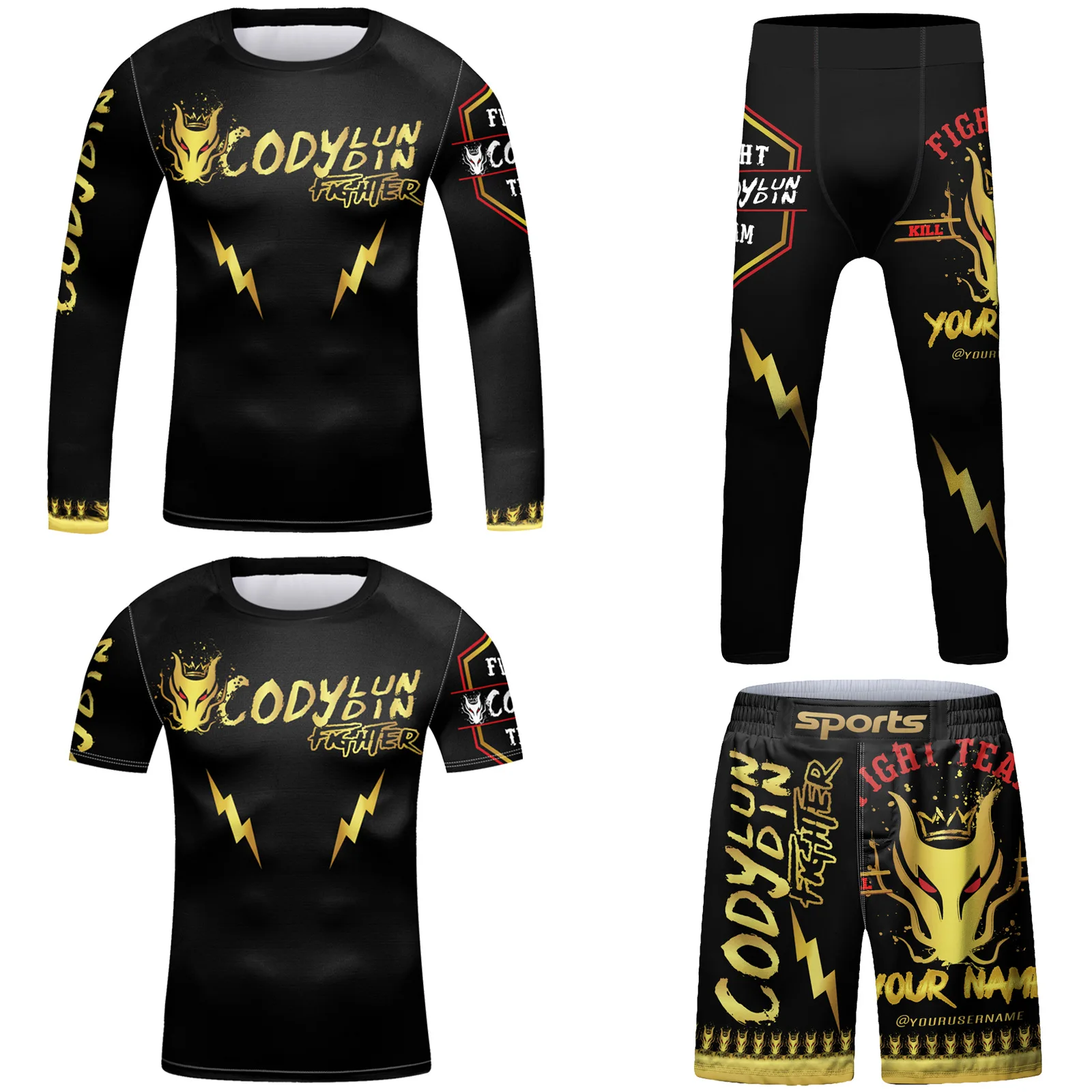 Kids Boxing Set Muay Thai Jiu jitsu Clothing Basketball Sportswear MMA BJJ Rashguard Boy Children Gym Training Running Tracksuit