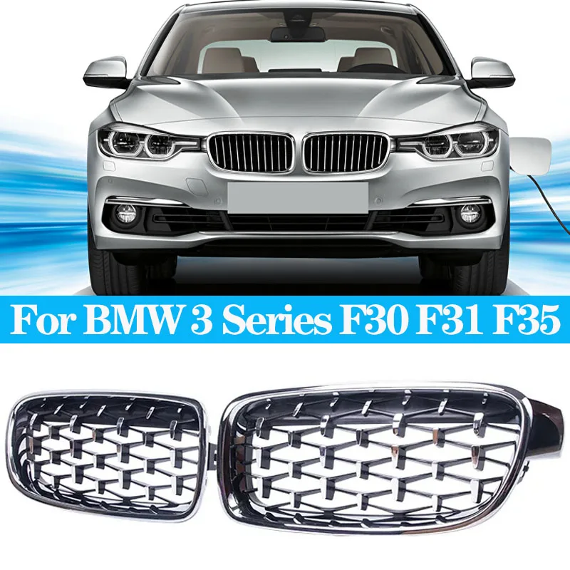 

Chrome Diamond Car Styling Front Kidney Grille Grille Racing Grills For BMW F30 F31 F35 320i 325i 328i 330d 328i 335i 320d 340i