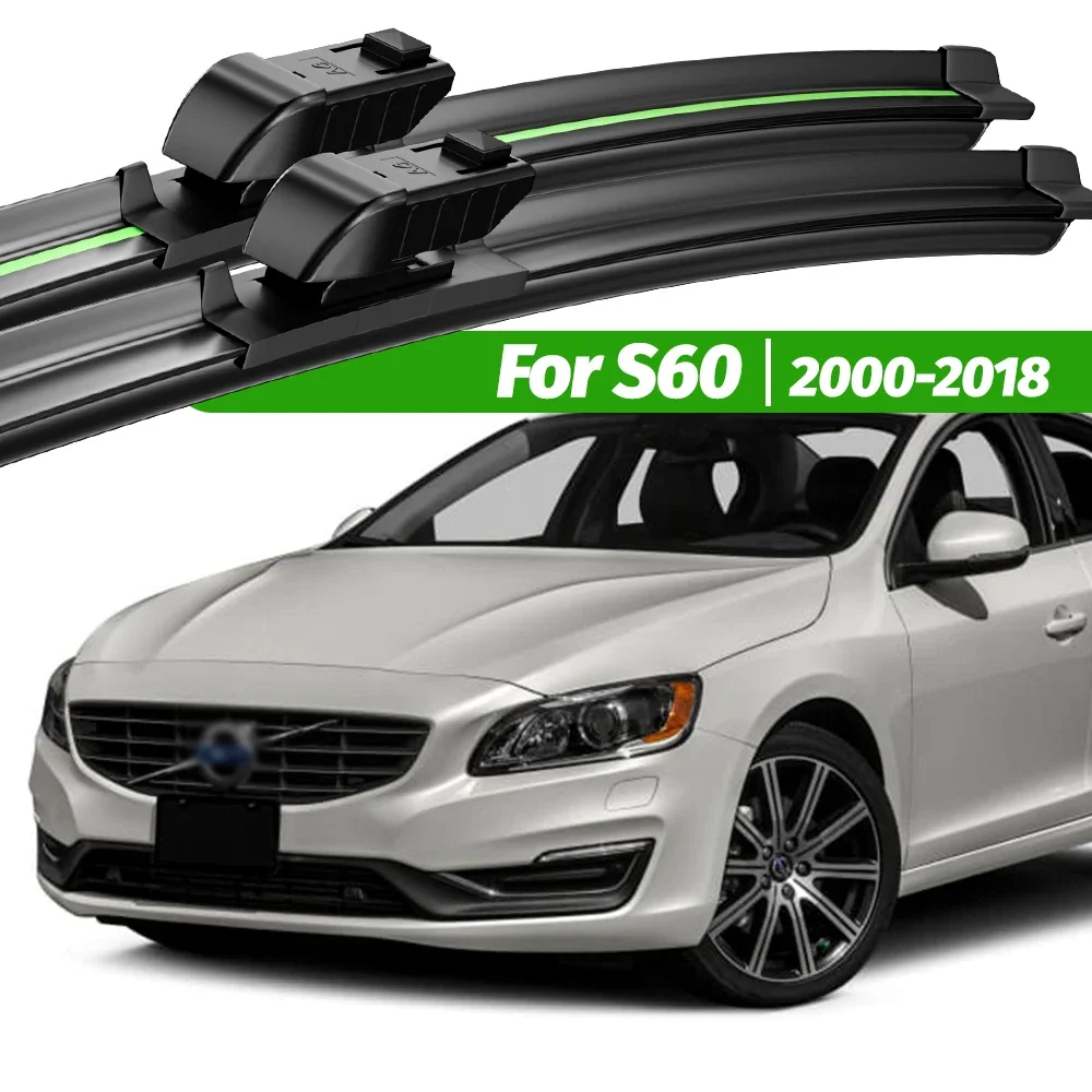 

For Volvo S60 2000-2018 2pcs Front Windshield Wiper Blades 2001 2004 2005 2010 2011 2013 2014 2017 Windscreen Window Accessories