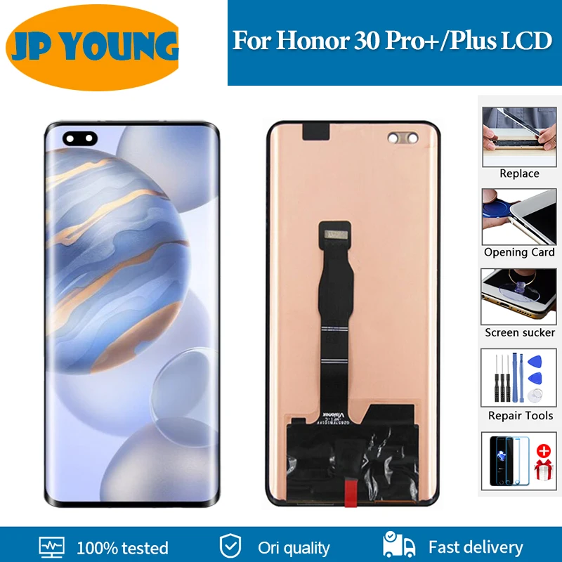 

6.57"Original OLED For Honor 30 Pro+ Plus LCD Display Touch Screen Digitizer Assembly Replace For Honor 30 Pro Plus EBG-AN10 LCD