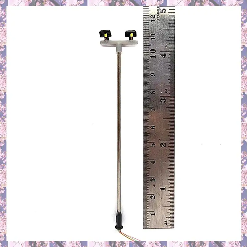 L73A 2025-50 Stuks 2Led Straatlantaarn 1:100 Ho Schaal Straat Licht Landschap Mini Lantaarnpaal Voor Zand Tafel model 2