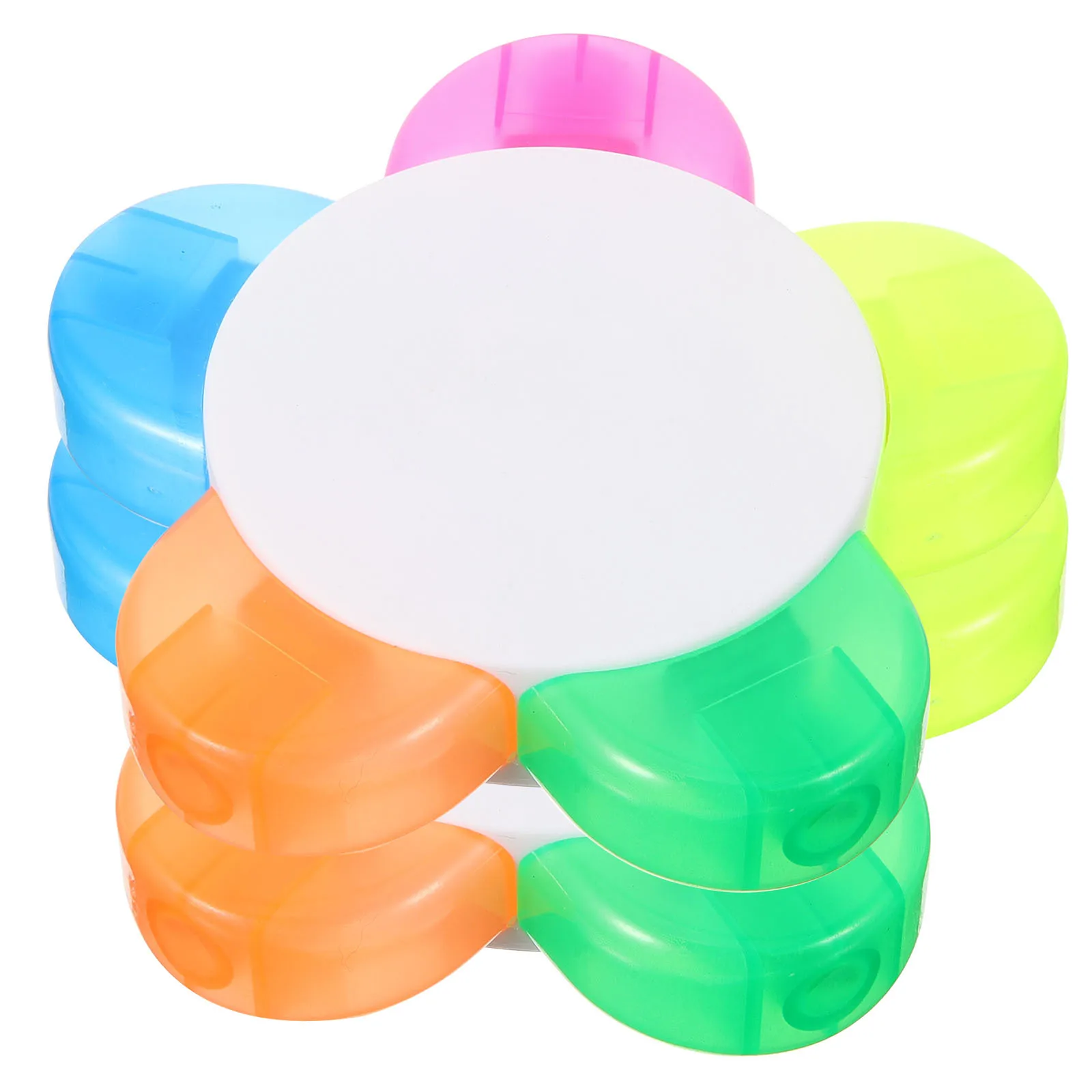 

2Pcs Half Petal Shape Fluorescent Pens 5-in-1 Highlighters Colorful Marker Pen for Writing Painting Highlighter Pens