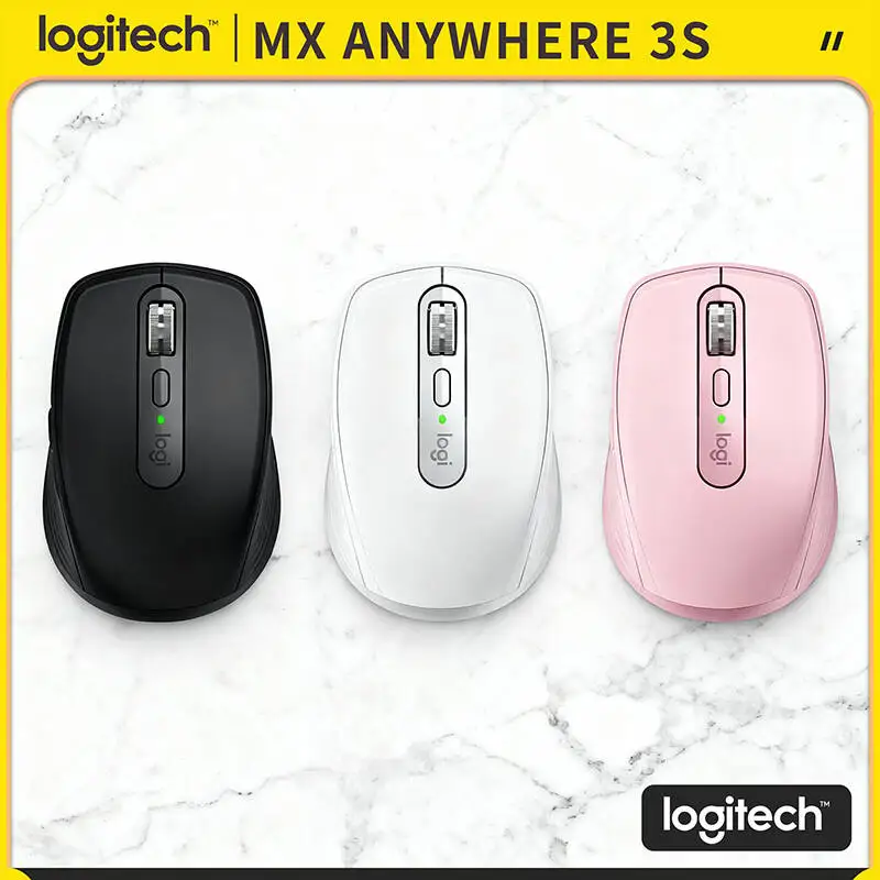 

Ergonomic MX Anywhere 3S - 8K DPI Tracking, Hyper-Scroll, Anti-Slip Grip, Ideal for Exhibition Travel & On-Site Work