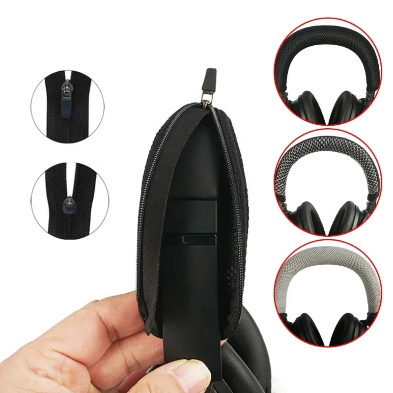 غطاء عصابة الرأس لملحقات سماعة الرأس BOSE QC45 وسحاب وعصابة الرأس المتماسكة