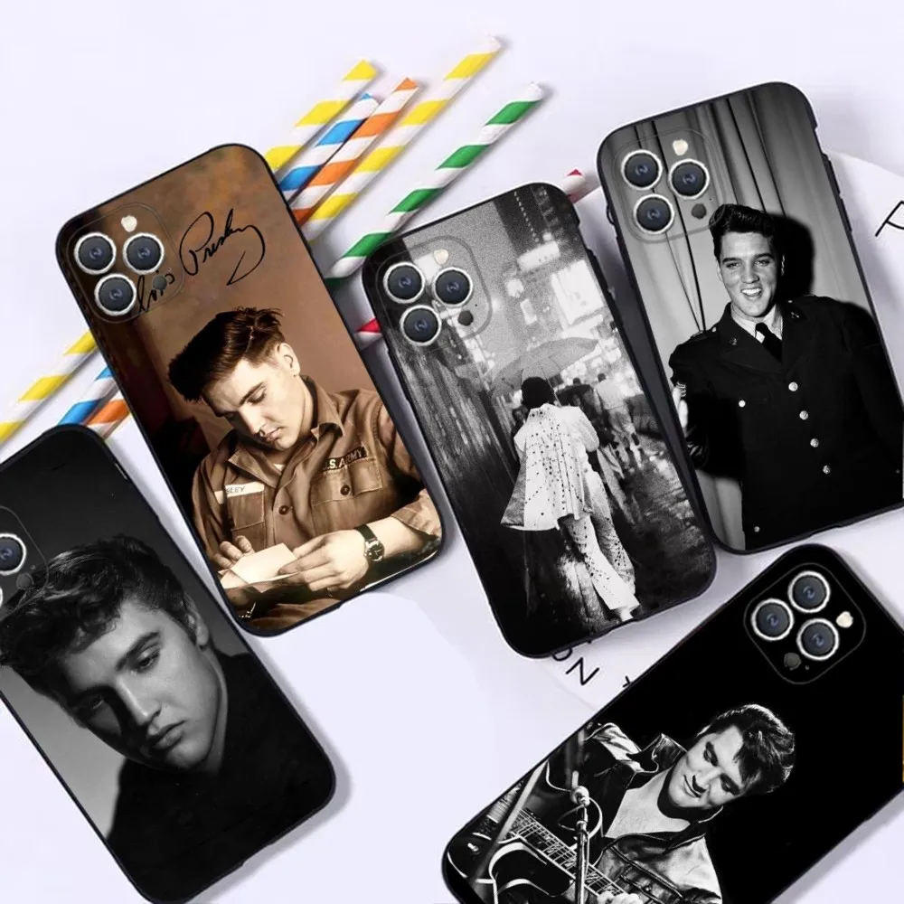 

Singer E-Elvis P-Presley Phone Case For iPhone 16,15,14,13,12,Pro,Max,11,7,8,Plus,XR,XS Max Shockproof Silicone Soft Shell